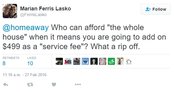 The HomeAway service fee debacle