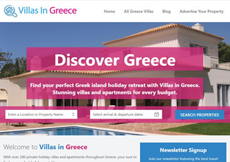 Villas in Greece listing site